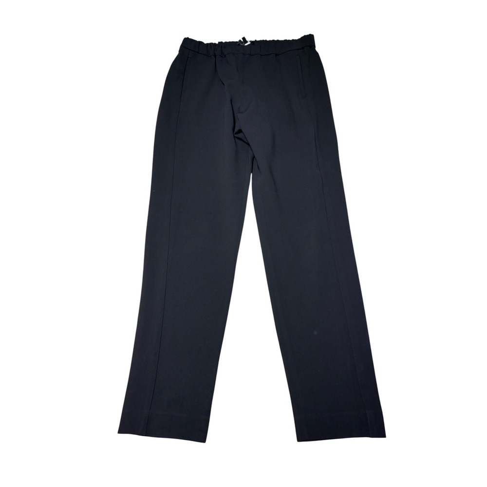 Theory Black Admiral Crepe Pull On Straight Leg Pants USA Womens Size M W30 L29